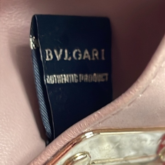 Bvlgari Red Pebbled Leather Compact Key Holder Designer Luxury - Picture 13 of 16